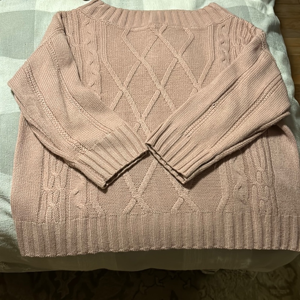 BB Dakota pink boatneck sweater